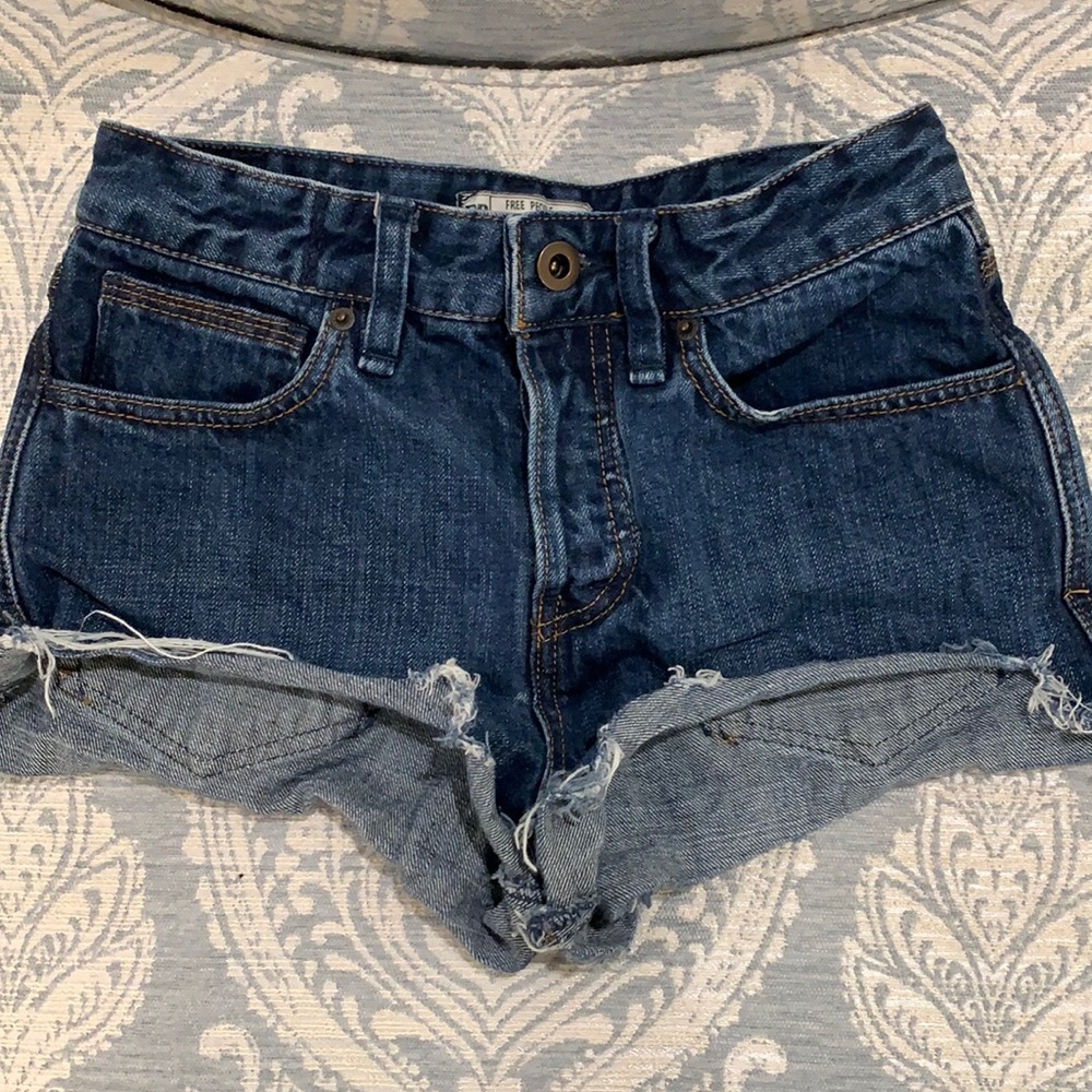 Free People Jean Shorts Size 24”W x 2”Inseam
